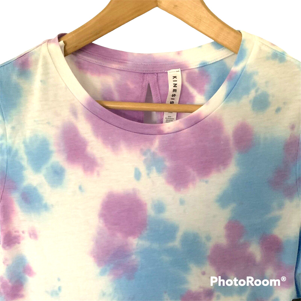 Kinesis Womens Tie Dye T-Shirt Size XS Short Sleeve Keyhole NEW $49 - Picture 3 of 6